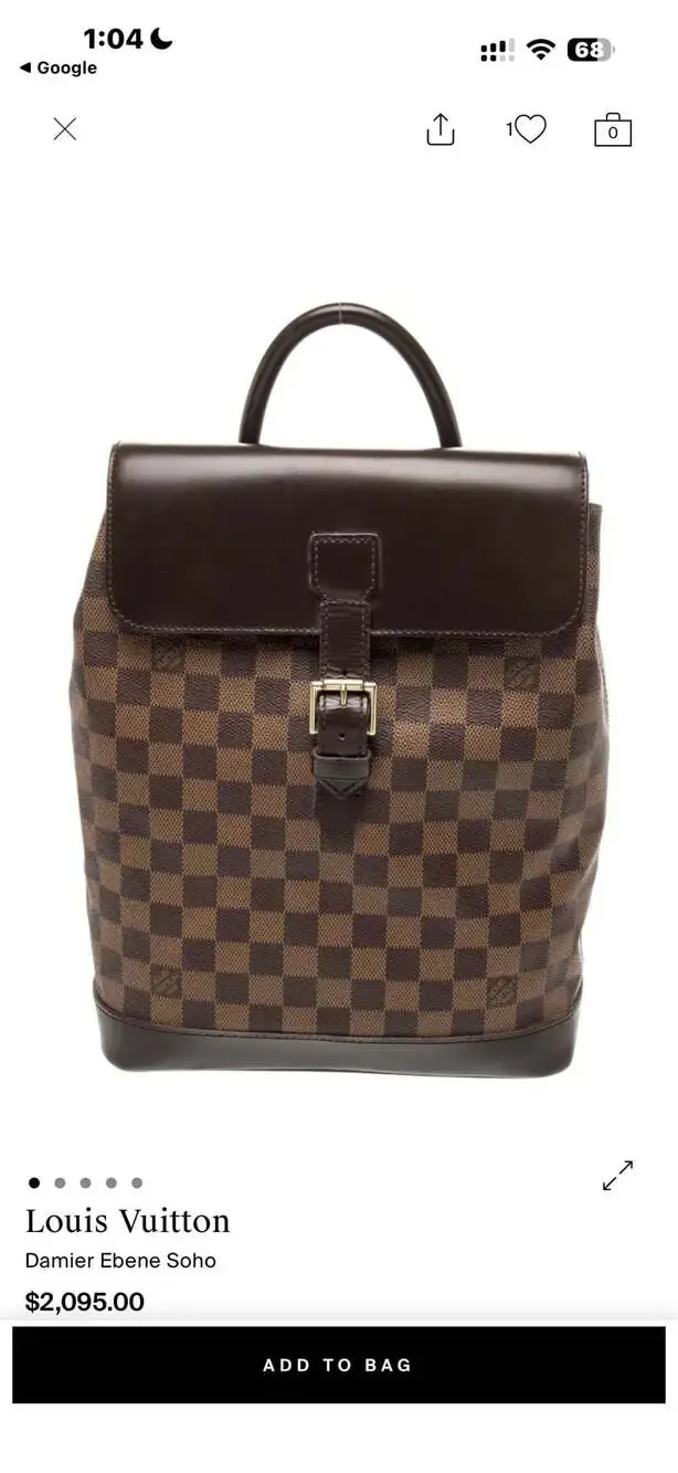 Louis Vuitton Damier Ebene Soho Backpack